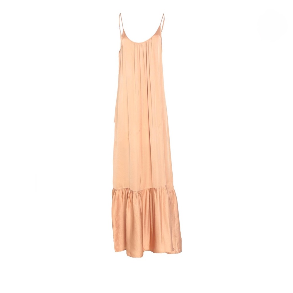 Italian 💯 viscose Brand New Elegant Bronze Maxi Dress